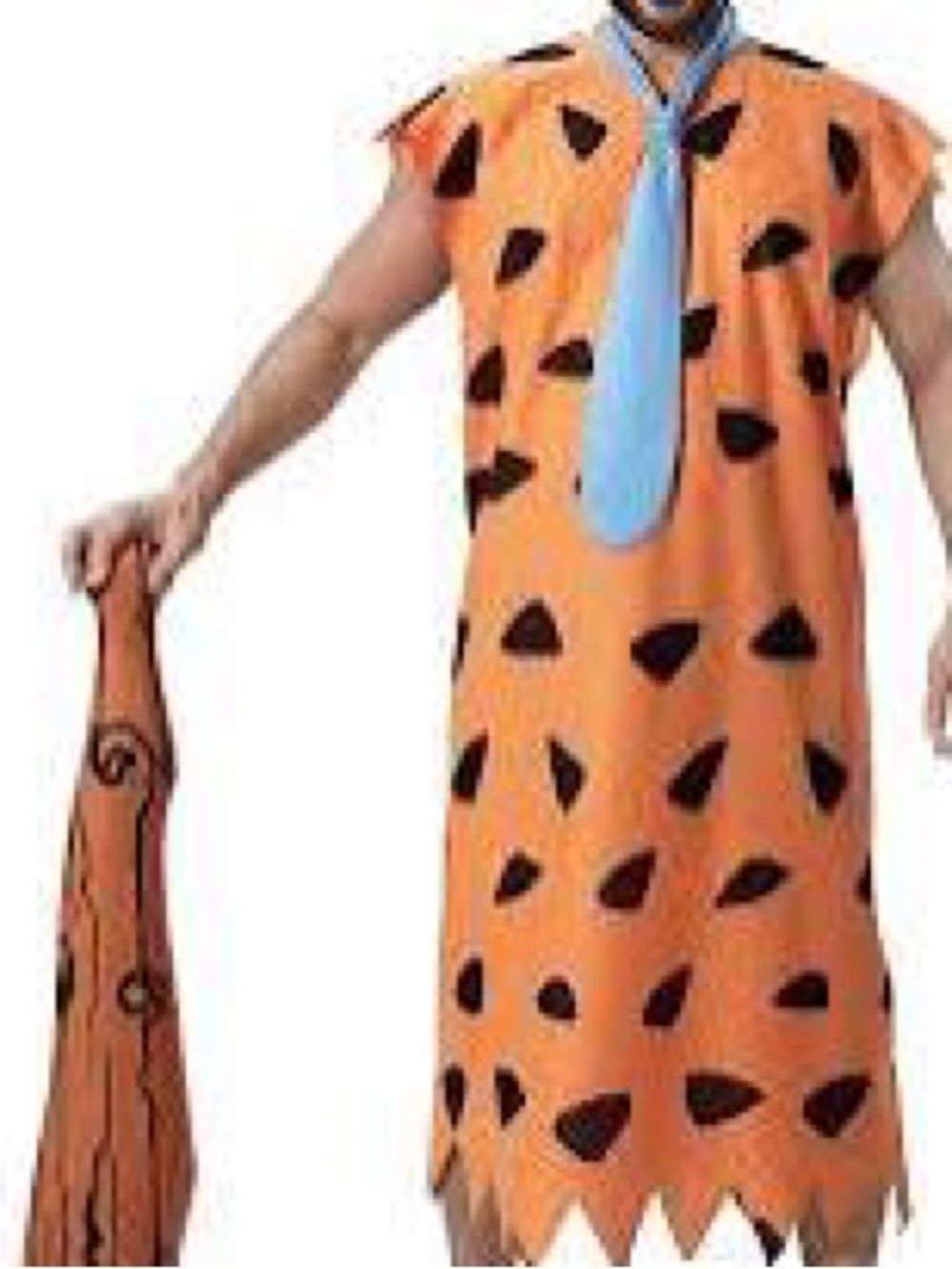 Flintstones Adult Fred Flintstone Costume cosplay Unisex Size Large W/tie 3XL
